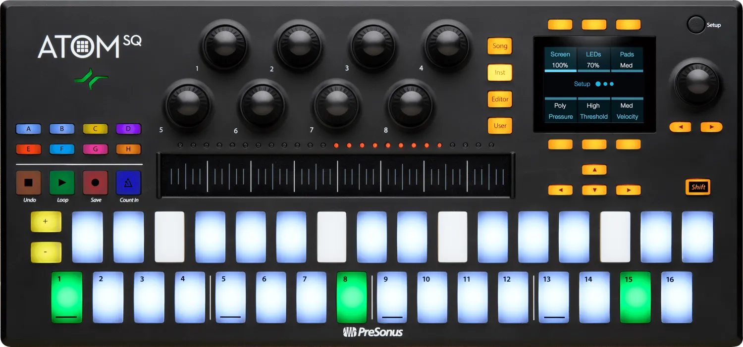 PreSonus ATOM SQ controller MIDI 32 pad USB con sequencer
