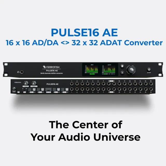 Ferrofish Pulse16 AE convertitore AD/DA 16x16 ADAT
