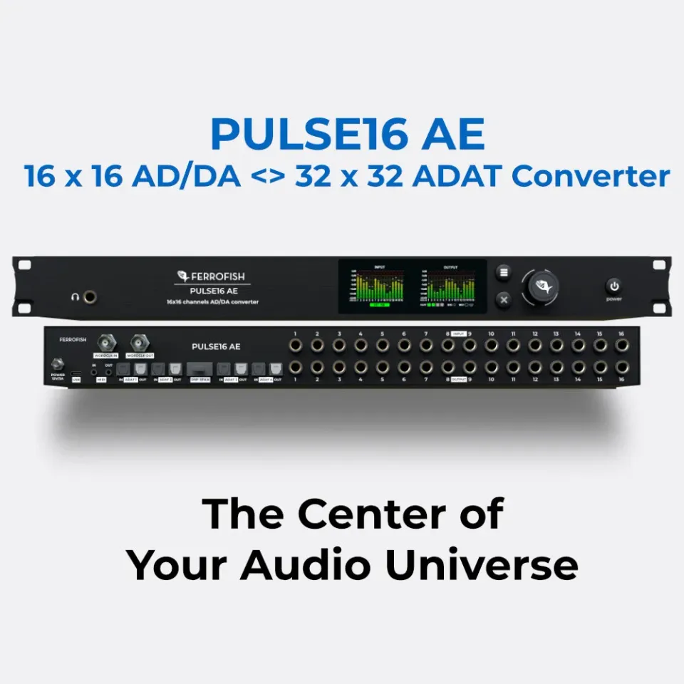 Ferrofish Pulse16 AE convertitore AD/DA 16x16 ADAT