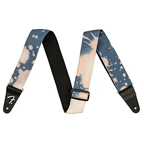 Fender Tie-Dye Tracolla chitarra tela blu 86-150cm