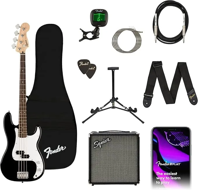 Squier Affinity Precision basso elettrico kit nero con ampli
