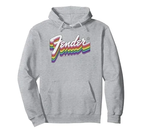 Fender Rainbow Logo felpa con cappuccio