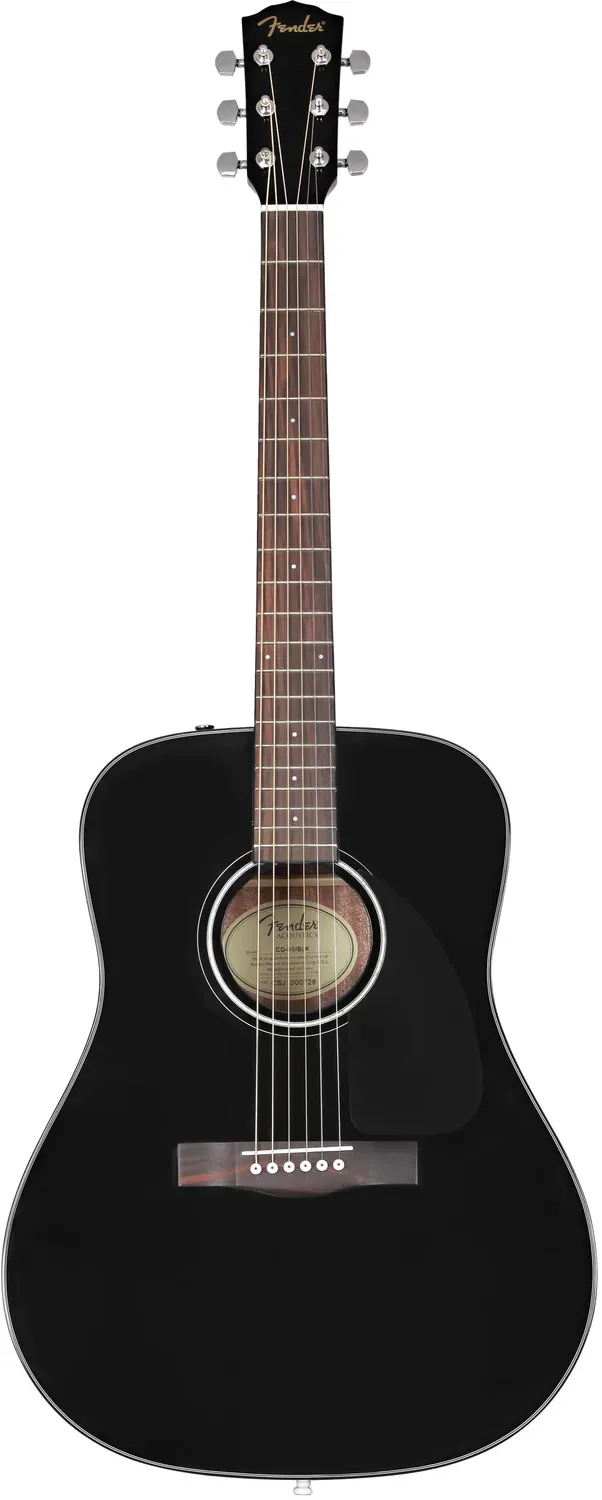 Fender CD-60 chitarra acustica dreadnought nera