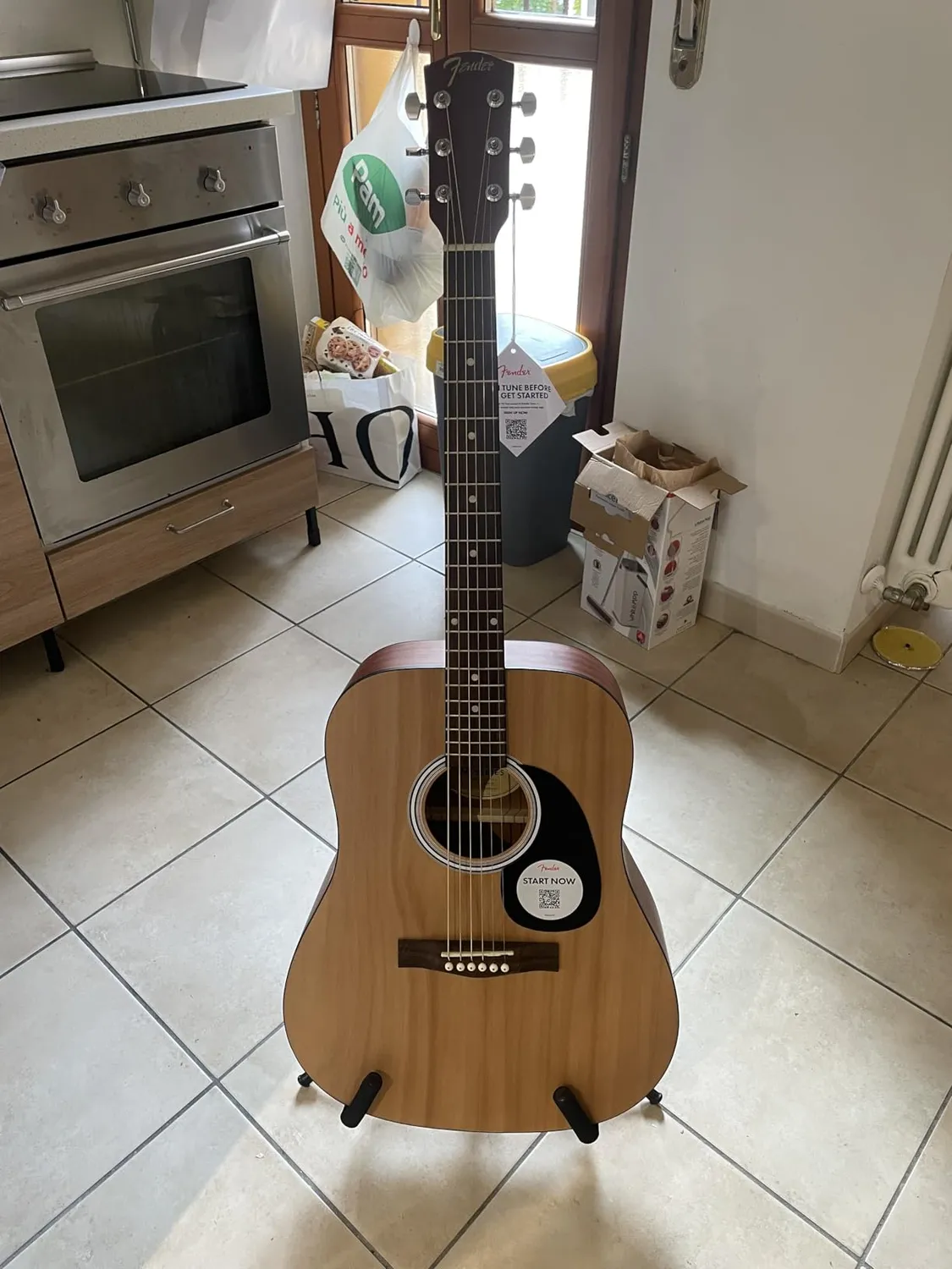 Fender Alternative Dreadnought chitarra acustica naturale kit FA-25
