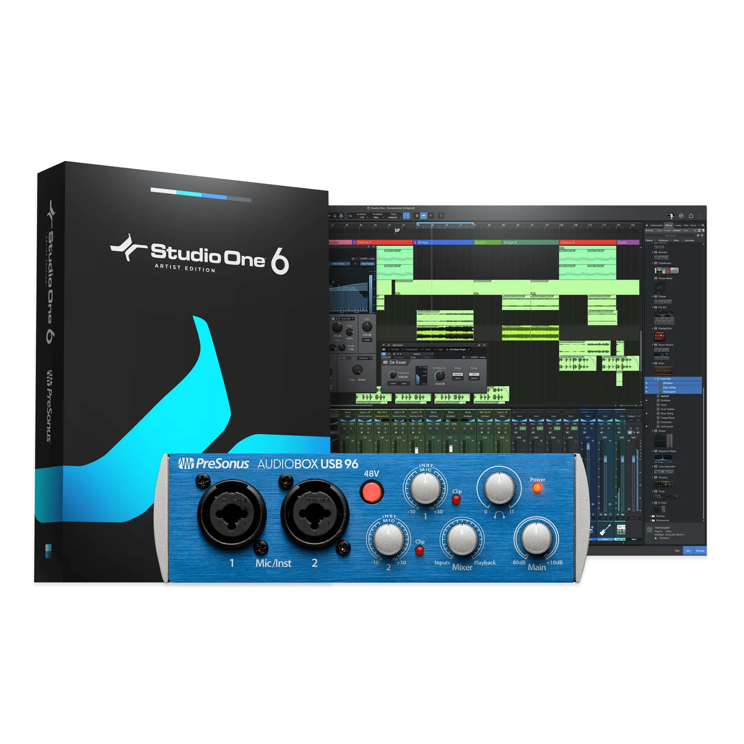 PreSonus AudioBox USB 96 scheda audio USB blu 2x2