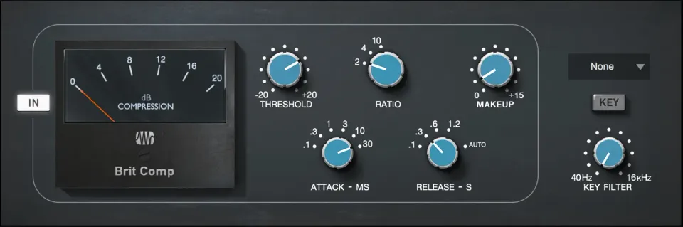 PreSonus Fat Channel Brit Comp plugin compressore VCA