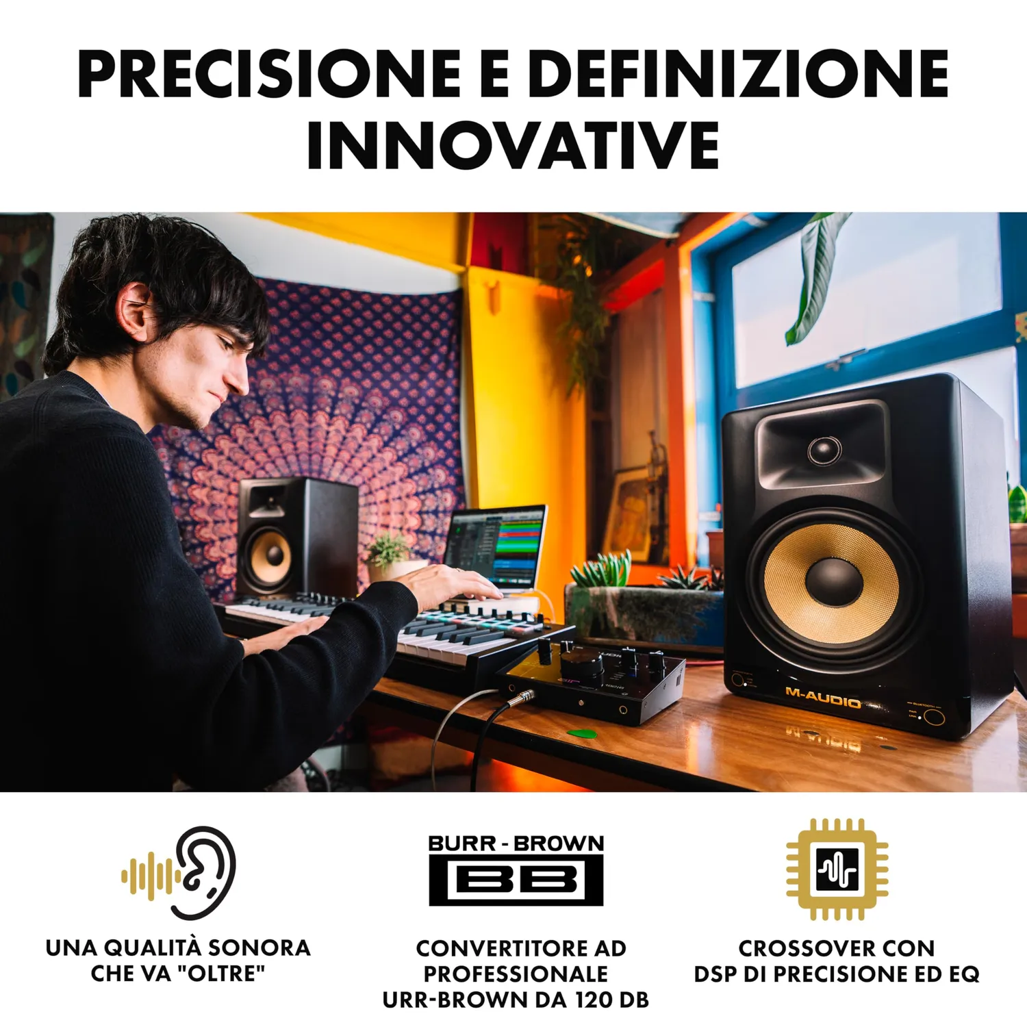 M-Audio Forty Eighty monitor studio 8" Bluetooth 150W