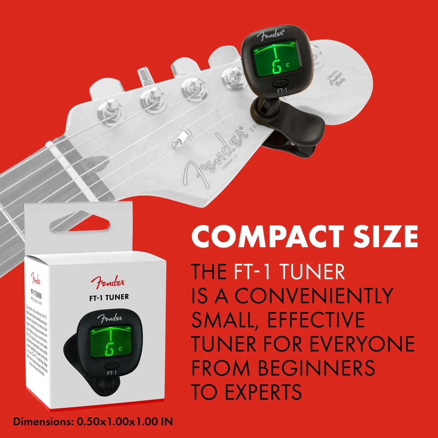 Fender FT-1 Pro accordatore clip nero Gen 1