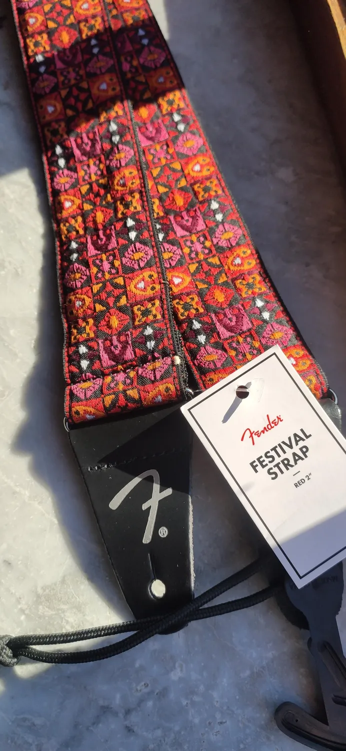 Fender Festival tracolla chitarra blu 5cm mosaico