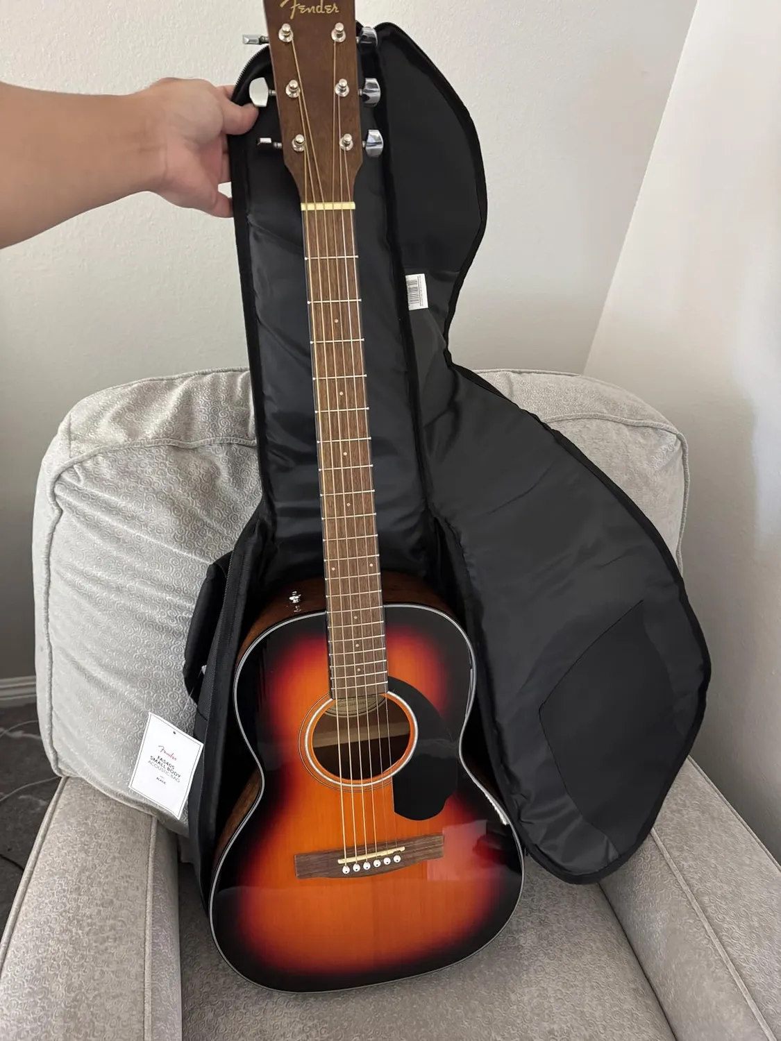 Fender FAS405 Small Body custodia acustica nera