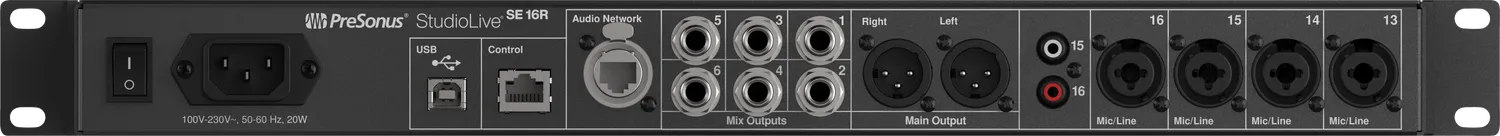 PreSonus StudioLive SE 16R mixer digitale rack 1U 16 preamp