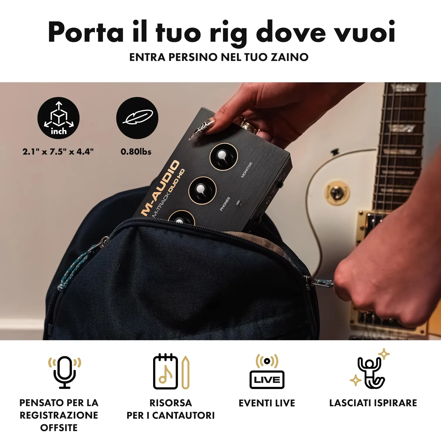 M-Audio M-Track Duo HD scheda audio pack con cuffie e microfono 192 kHz