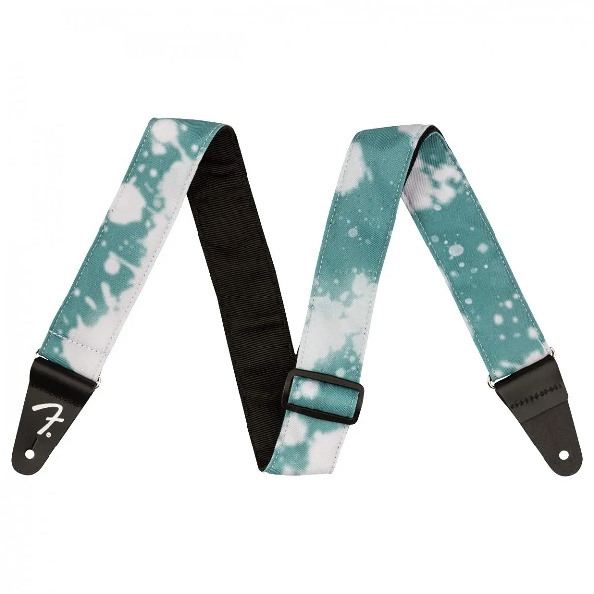 Fender Tie Dye Acid Wash tracolla chitarra nylon nera 5 cm