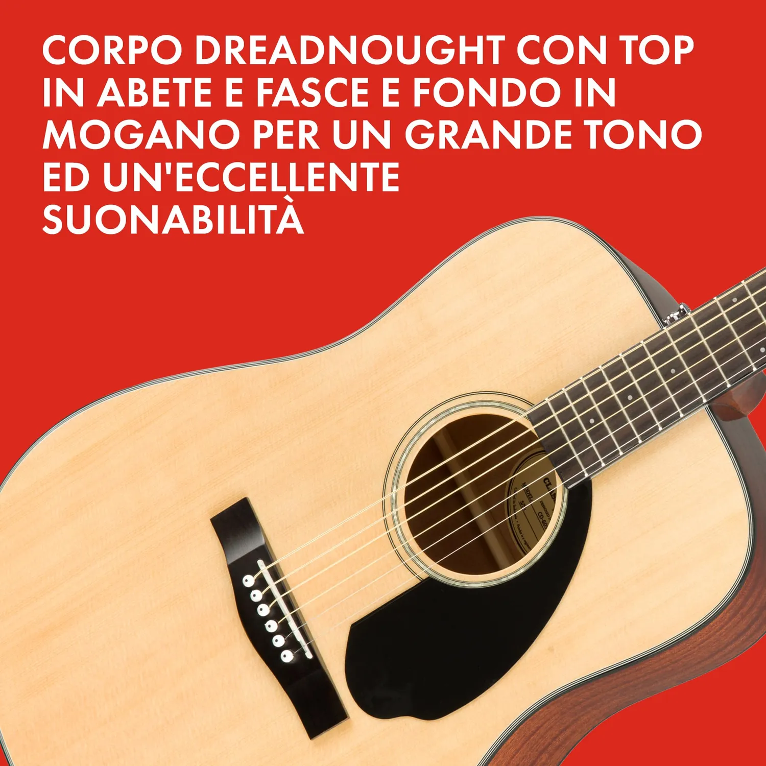 Fender CD-60S chitarra acustica dreadnought natural